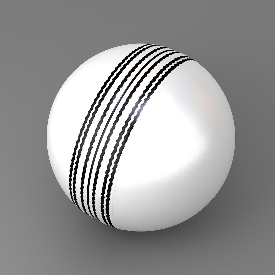 3D Model Cricket Ball White TurboSquid 1536195