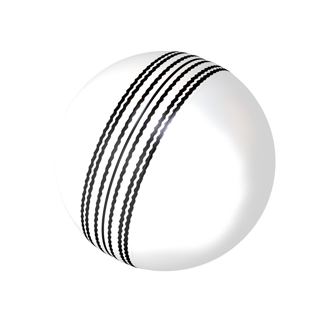 3D Model Cricket Ball White TurboSquid 1536195