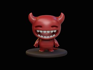 Little Devil Cartoon Kawaii Character 3D