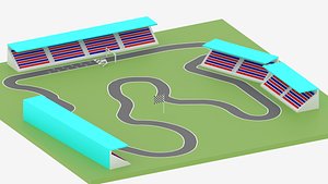 Cartoon Race Track