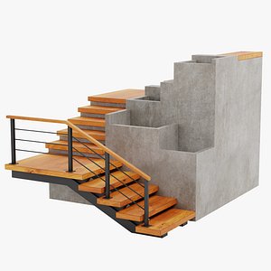 Staircase Corner with Pots