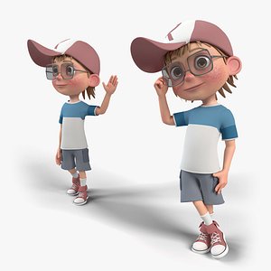Cartoon Boy with Body Rig CAT-Biped