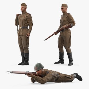 Red Army Soldier Poses Collection