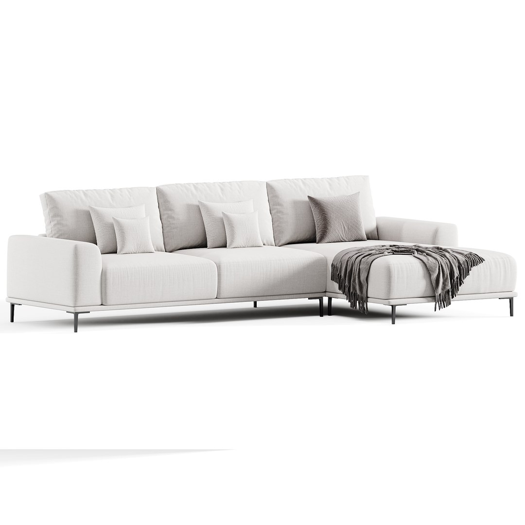 Sofa Eichholtz Lounge Sofa Montado 3D model - TurboSquid 2163071
