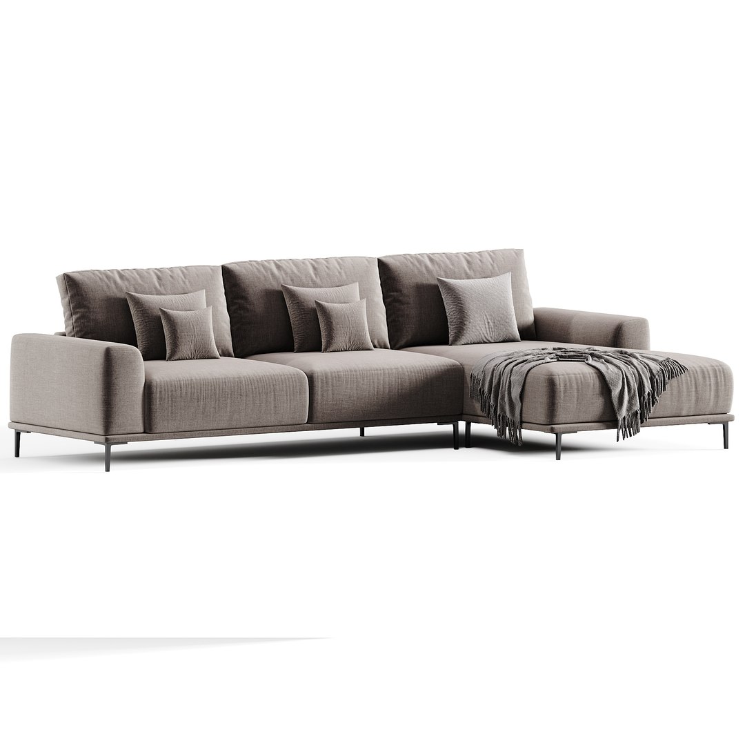 Sofa Eichholtz Lounge Sofa Montado 3D model - TurboSquid 2163071