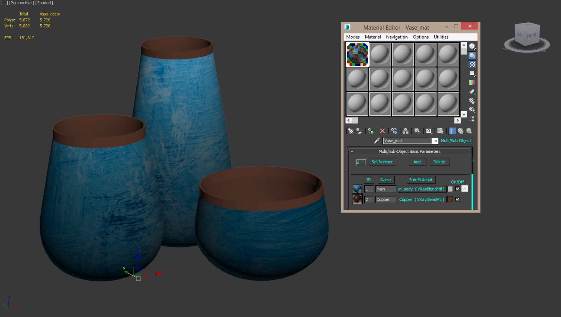 Decorative set ceramic vases 3D model - TurboSquid 1424986