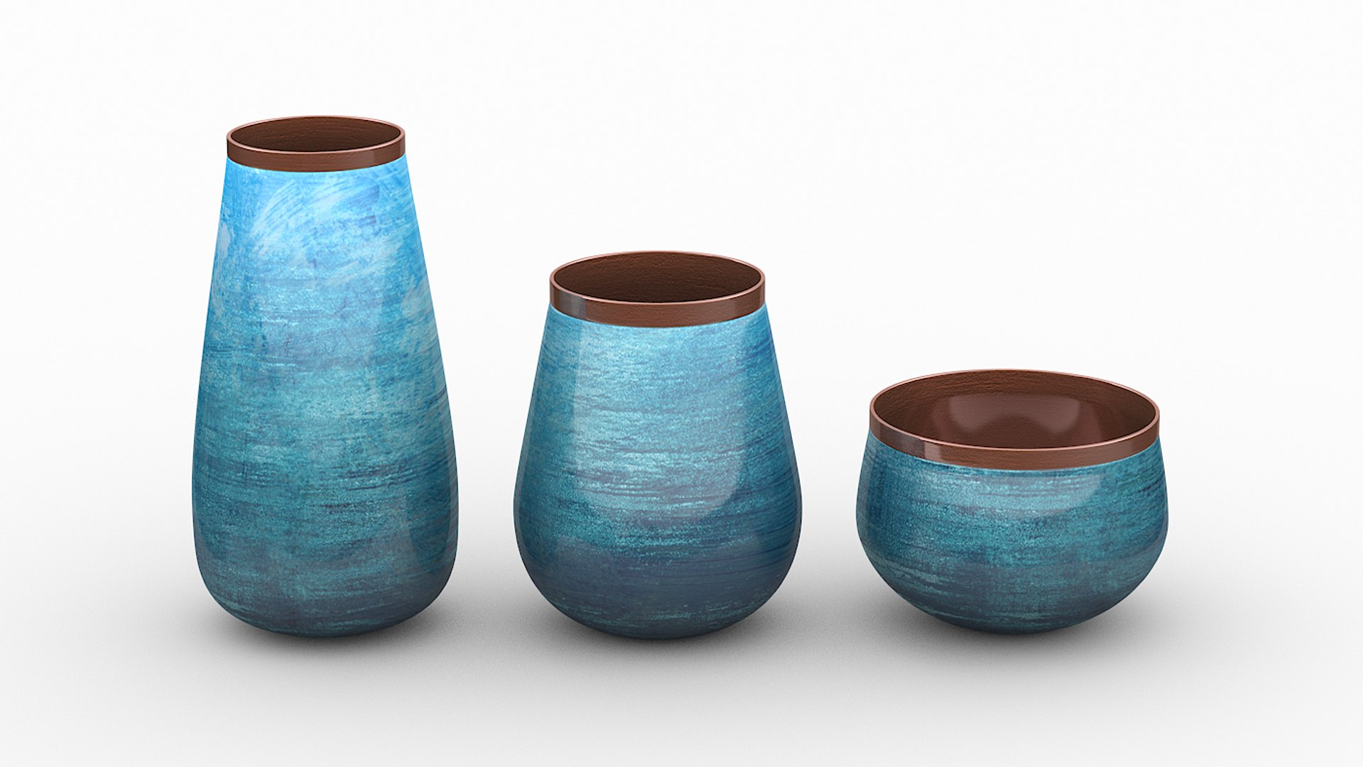 Decorative set ceramic vases 3D model - TurboSquid 1424986