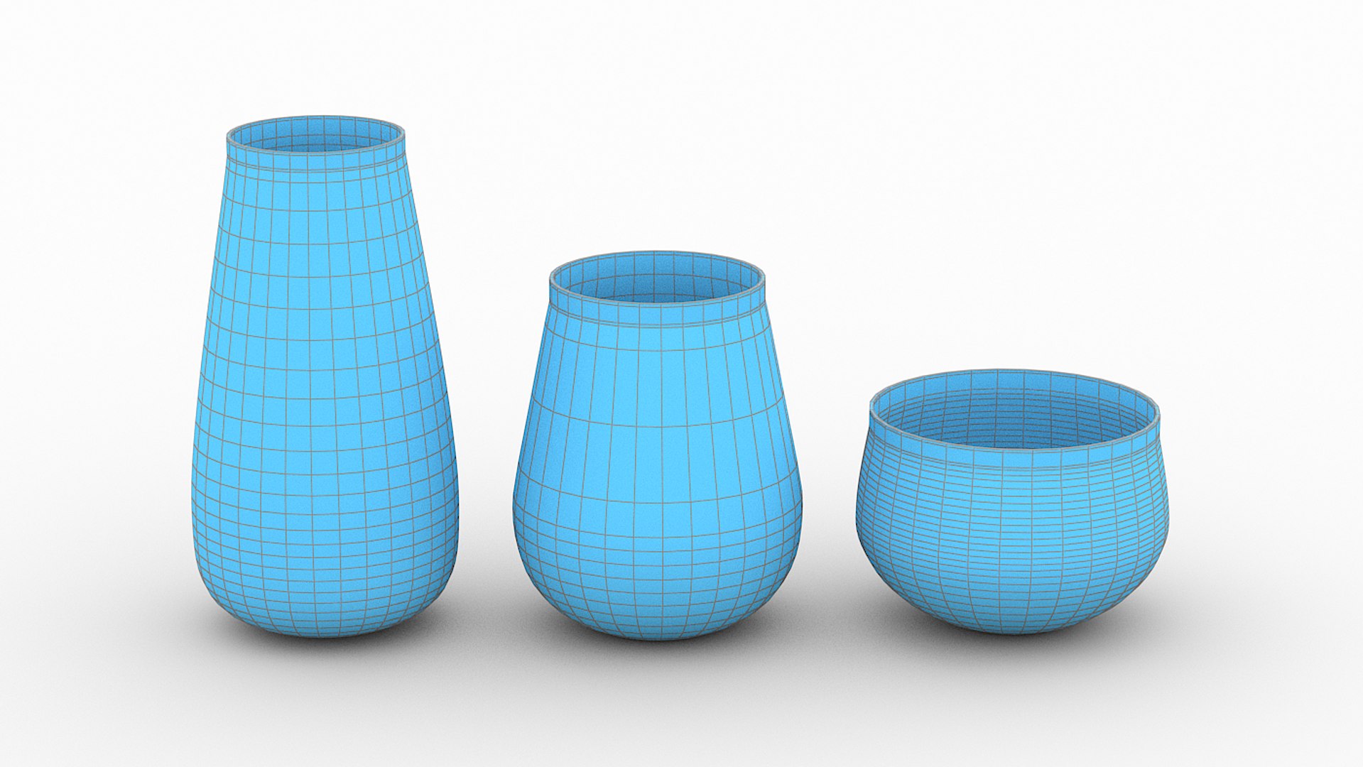 Decorative set ceramic vases 3D model - TurboSquid 1424986