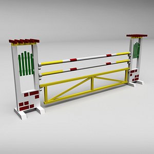 horse jumping obstacle 3d max