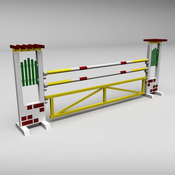 horse jumping obstacle 3d max