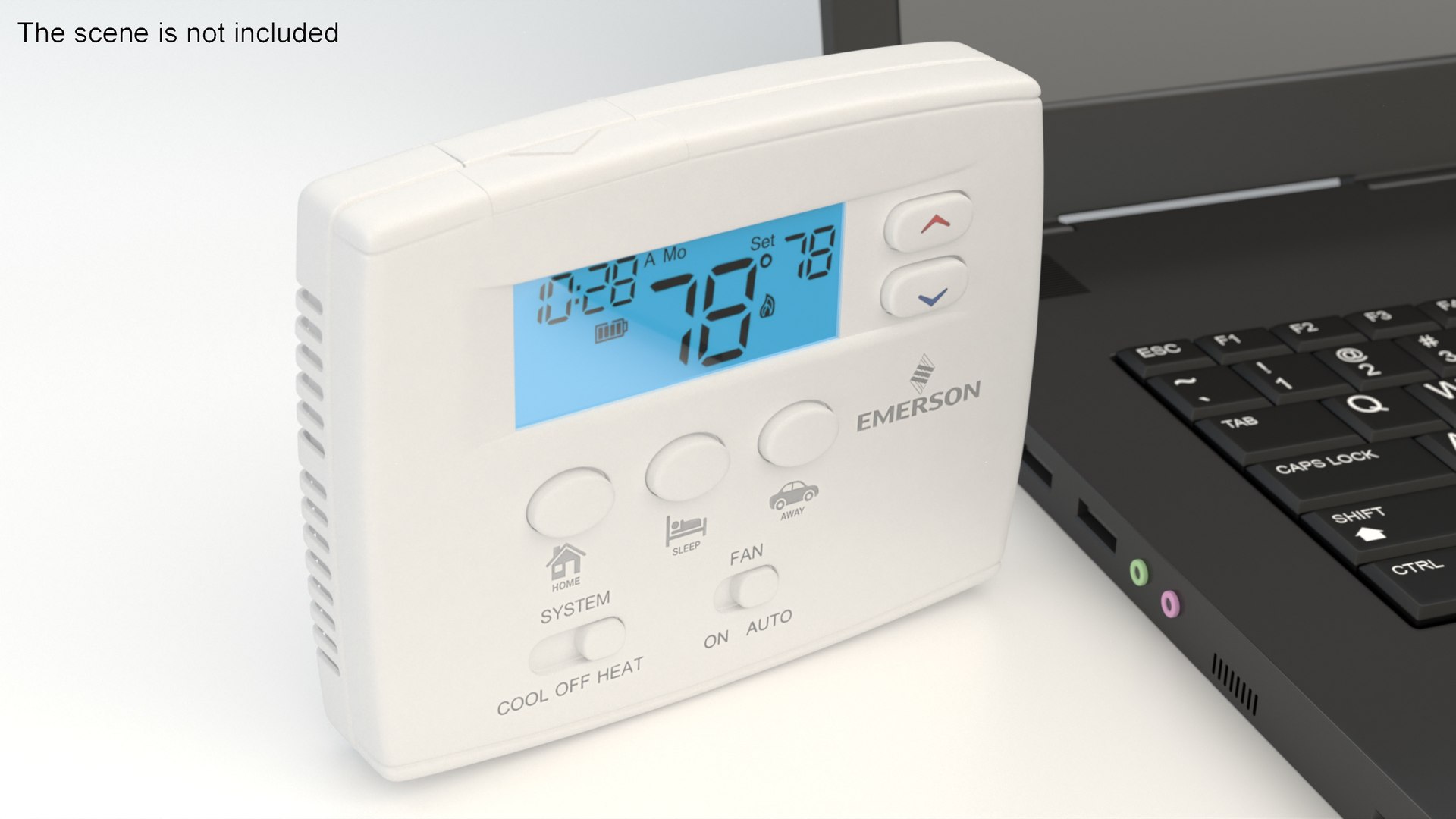 3D Model Home Thermostat Emerson 1F800261 Switched On TurboSquid 2159375