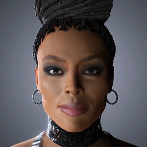 Naomi Campbell Character 3D Model Low Low 3D
