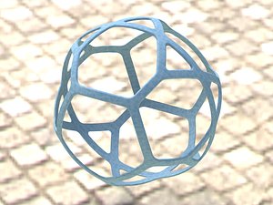 Wireframe Shape Geometric Simple Ball 3D model