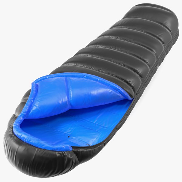 Folded Blue Sleeping Bag ~ 3D Model #90918388