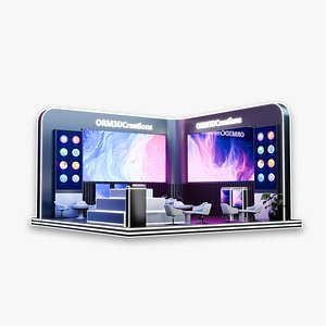 Futuristic Exhibition Booth Design High-Quality 3D Model 3D model 3D