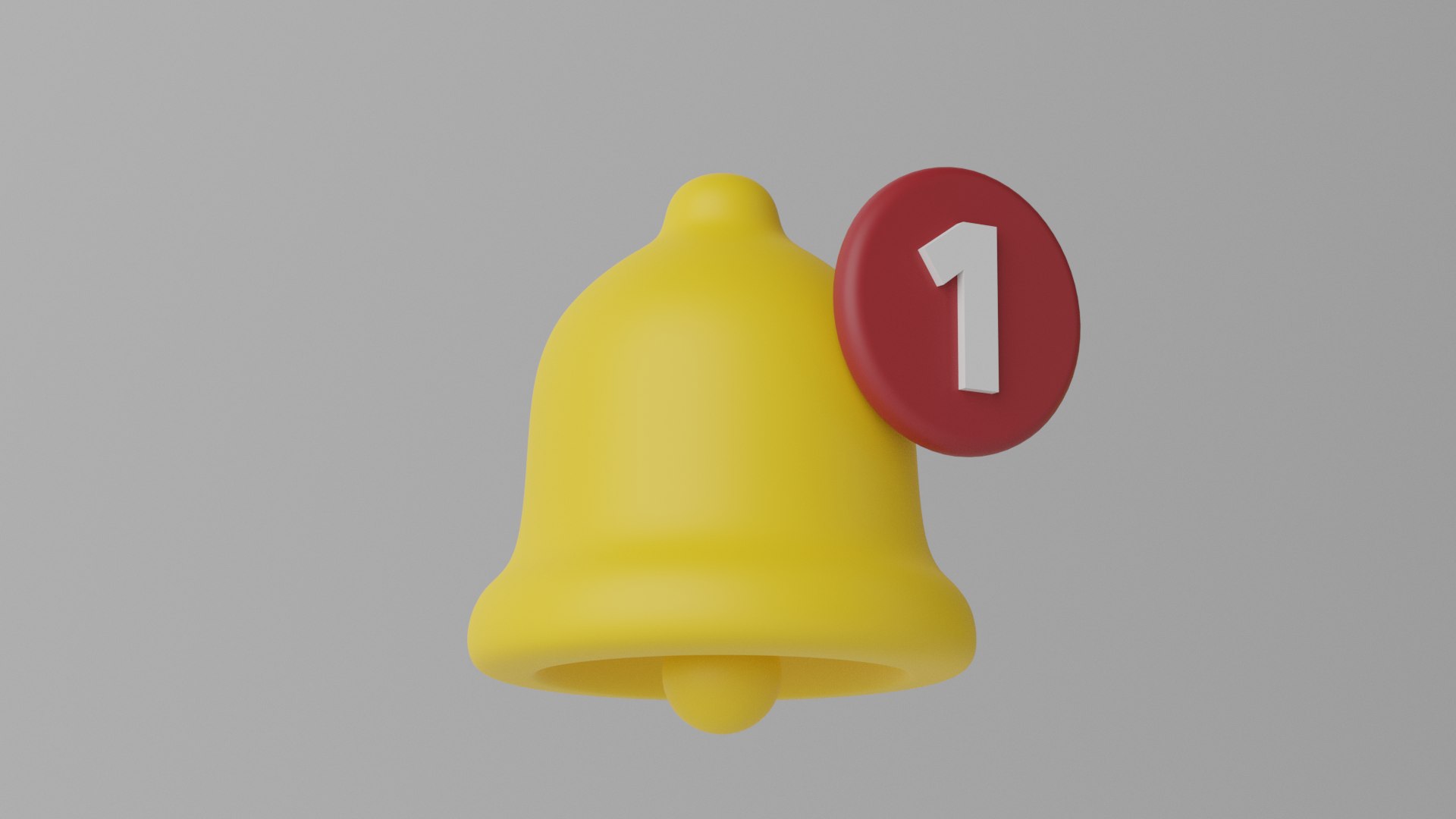 3D Cartoon Notification Bell with Reminder Number model - TurboSquid ...