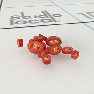 3D chopped chilli model