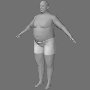 3d model male overweight
