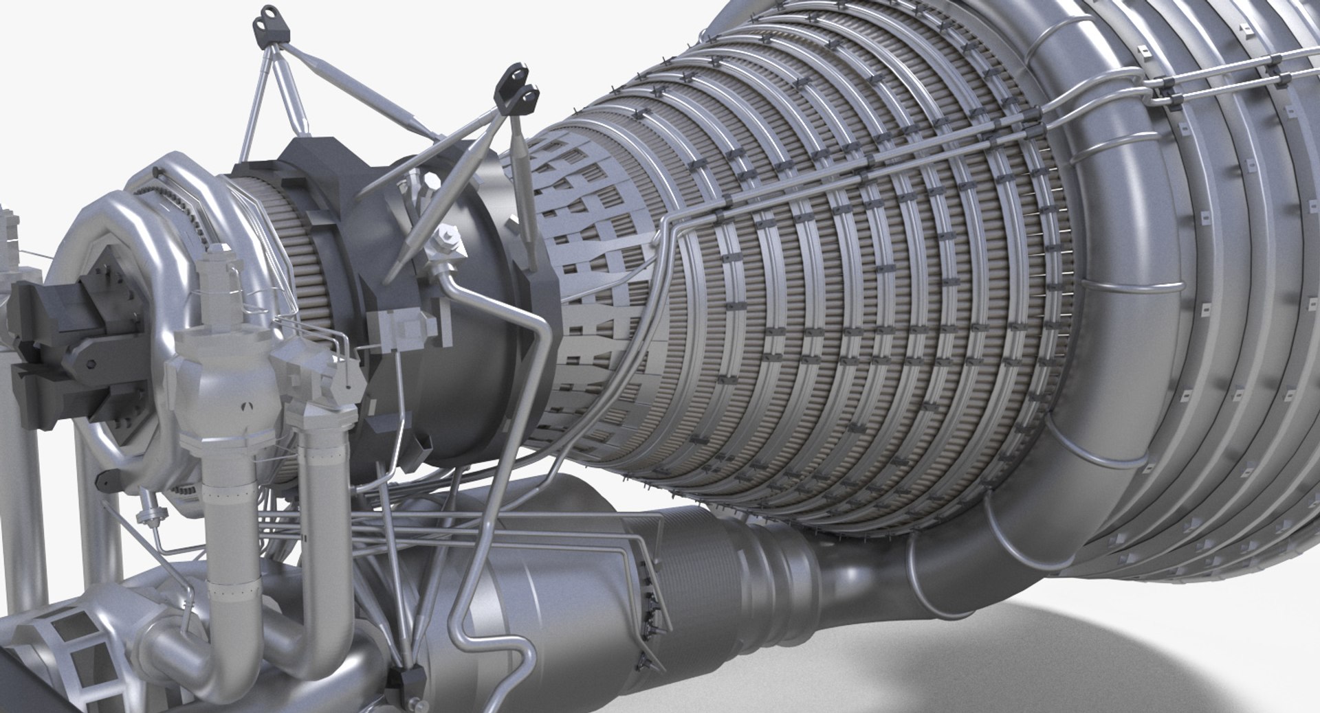 3d Obj Rocketdyne F1 Rocket Engine