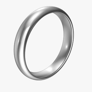 tungsten band ring 3D model
