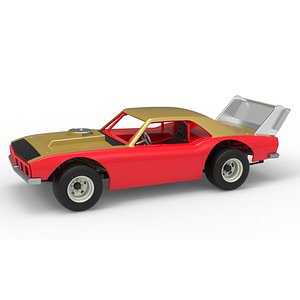 Vintage Semi-Late Model Stock Car Scale 1 to 25 3D model