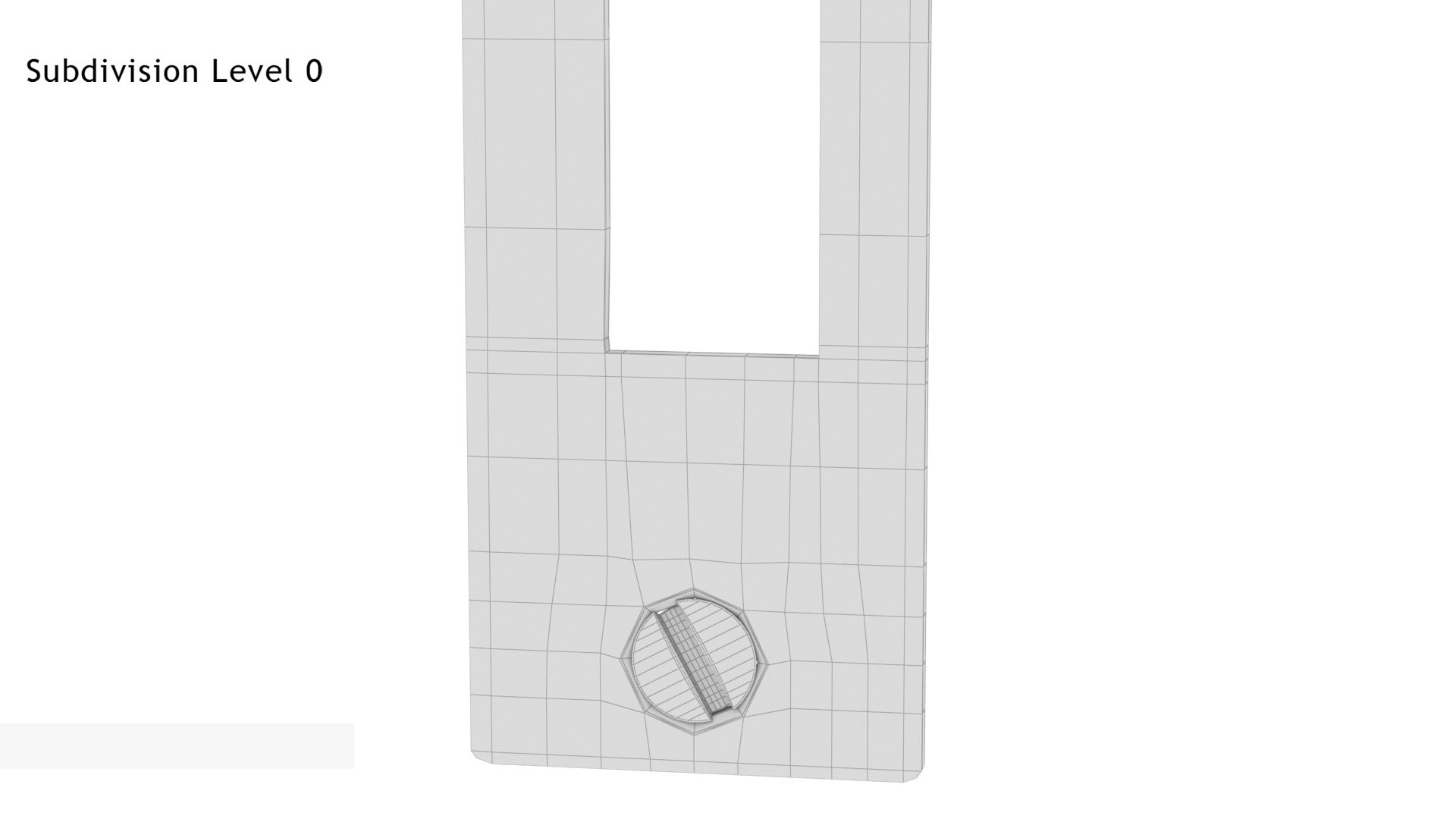 3D Door Strike Plate Steel V02 model TurboSquid 1714859