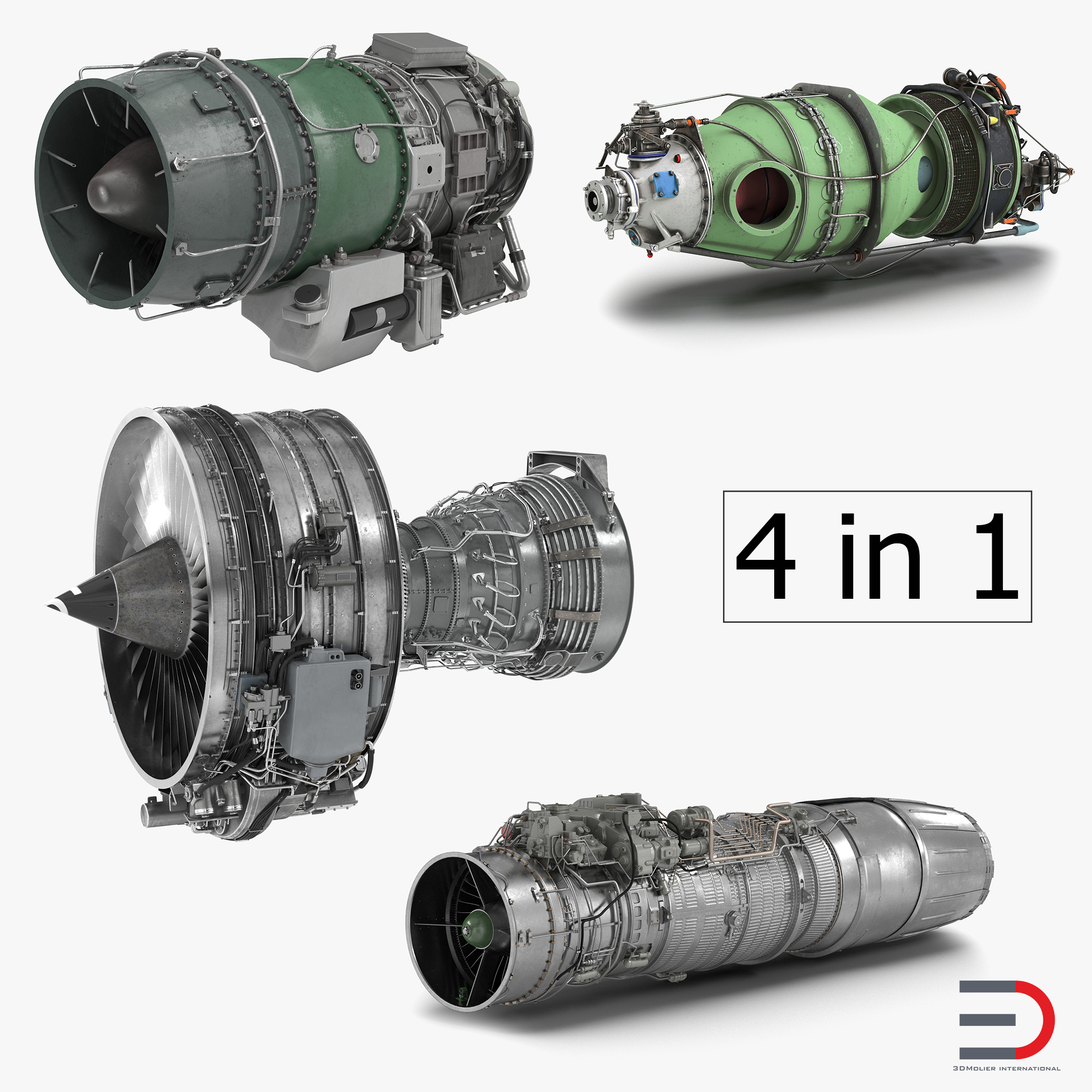 3d model turbofan engines 2