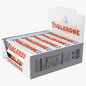 3D Toblerone White Chocolates Box model
