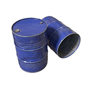 Metall barrel low poly