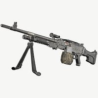 FN MAG M240 Machine Gun Game Ready