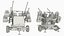 3D model WWII Quad Heavy Machine Gun Turret Camo Pattern