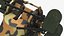 3D model WWII Quad Heavy Machine Gun Turret Camo Pattern