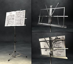 3d obj music stand