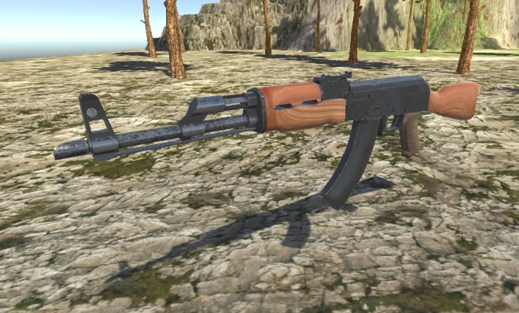 Ak47 Modo Unity 3d Model