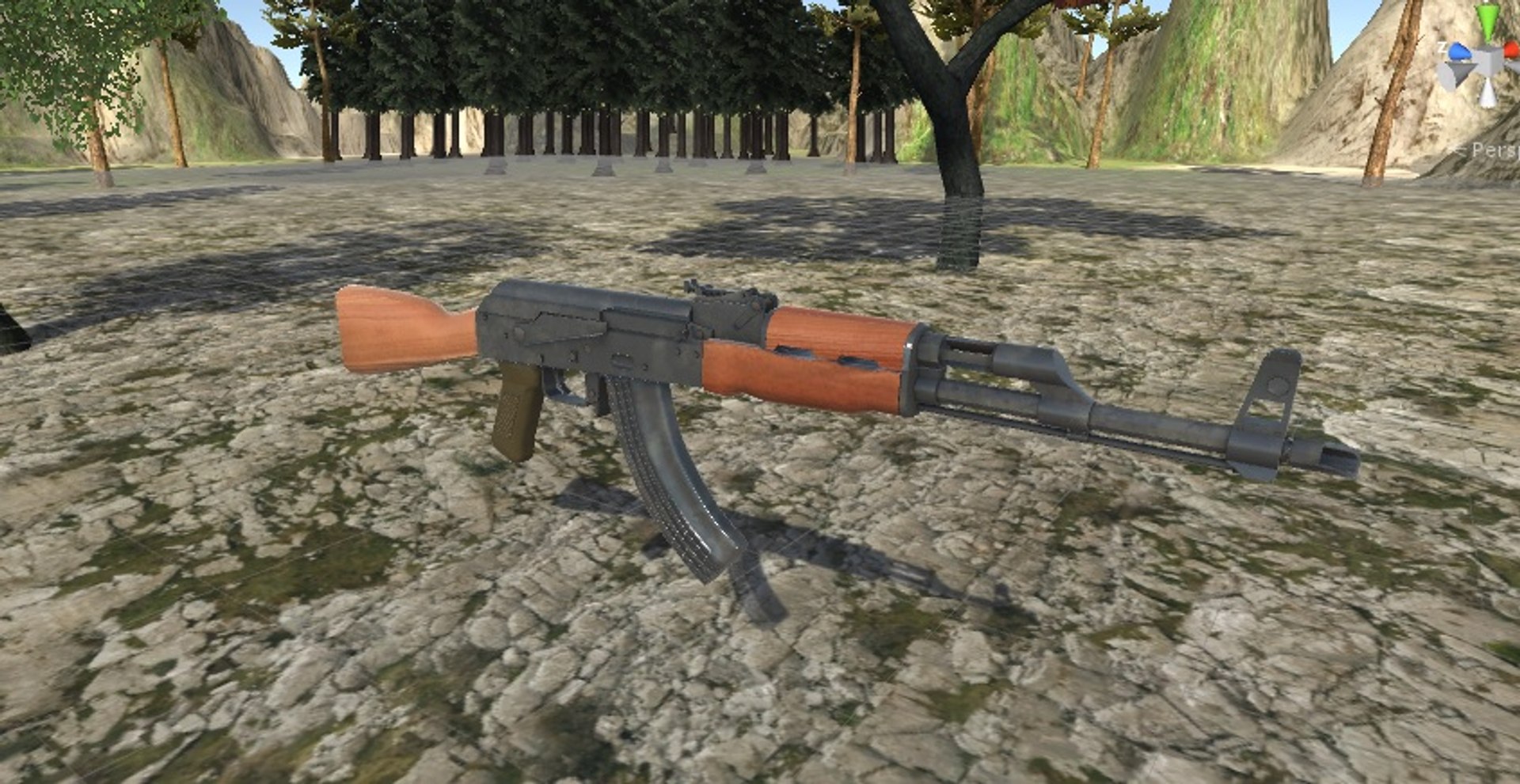 Ak47 Modo Unity 3d Model
