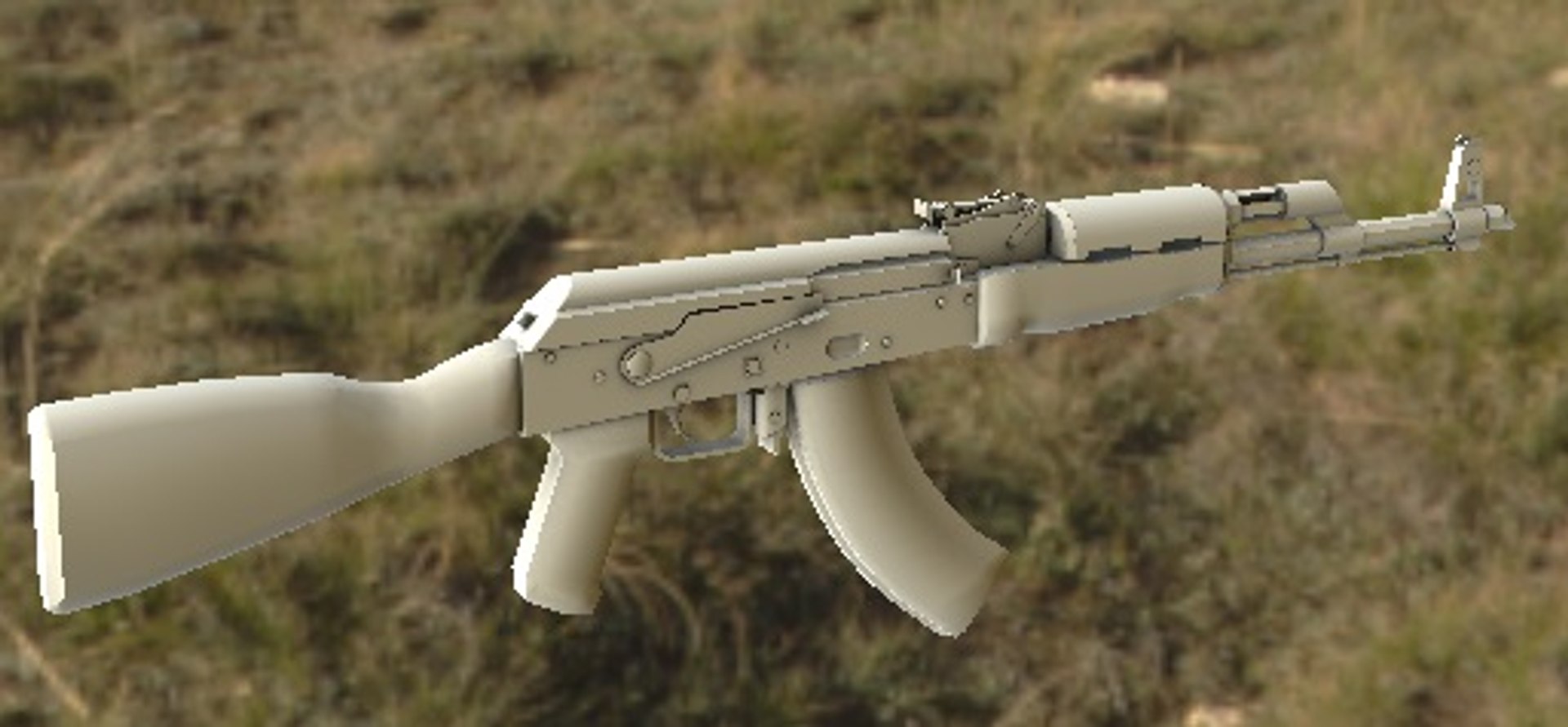 Ak47 Modo Unity 3d Model