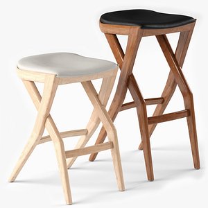 Marcia bar and counter stool 3D