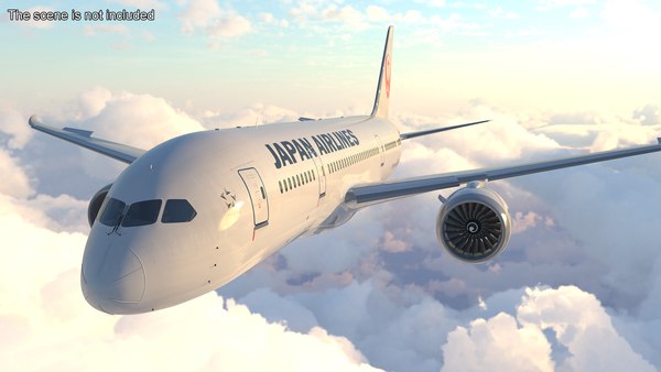 modelo 3d Boeing 787 Dreamliner de Japan Airlines manipulado ...