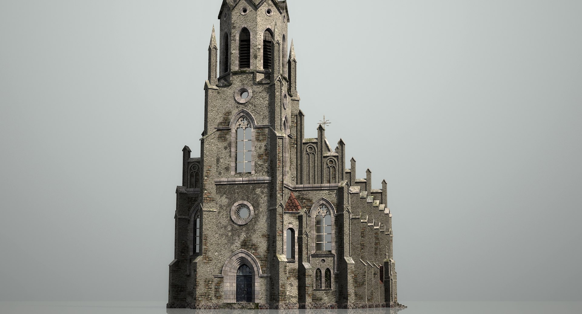 3d Model Old Gothic Church