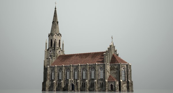 3d Model Old Gothic Church