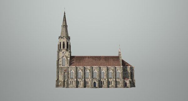 3d model old gothic church