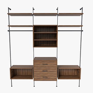Holgate 96inch Modular Closet System 3 Column 1 3D model
