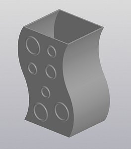 Vase Pencilholder Wave 3D model
