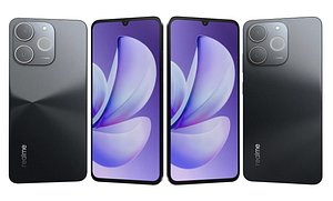 3D model Realme C71 Black