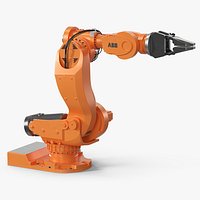 ABB IRB 7600 with Gripper Orange Rigged