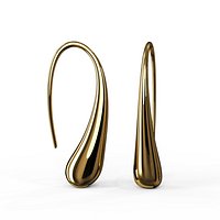 Gold Earrings Waterdrop Shape