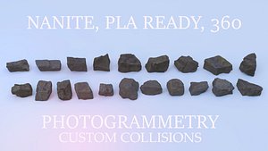 20 unique wall builder rocks volume one blocky rocks photogrammetry 360