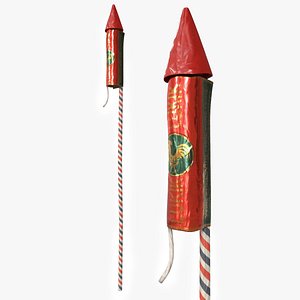 Firecracker Rocket 3D model