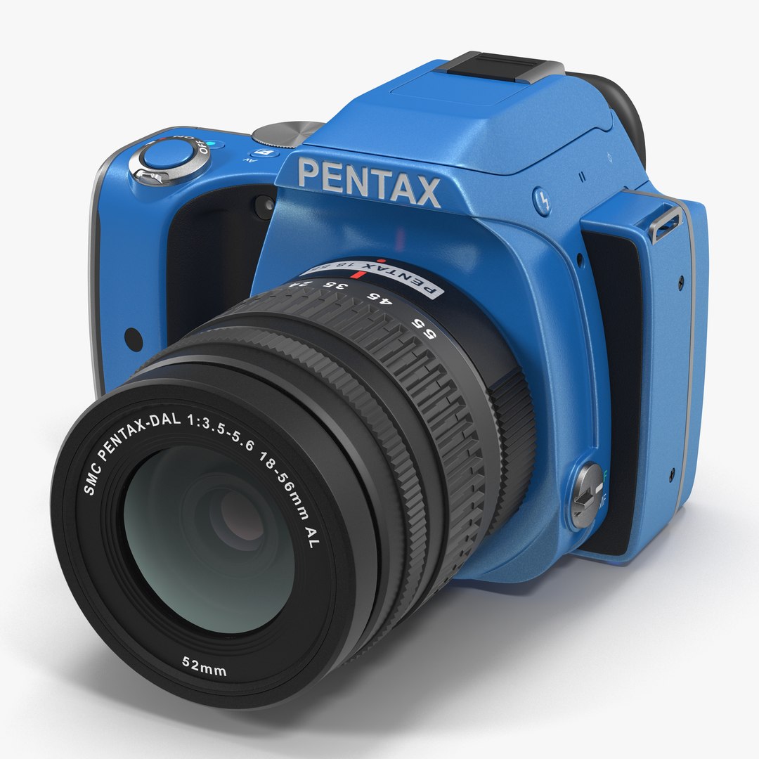 Pentax K-S1 Blue 3D Model 3D model preview