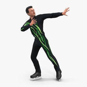 Male Figure Skater 2 Dancing 3D Model